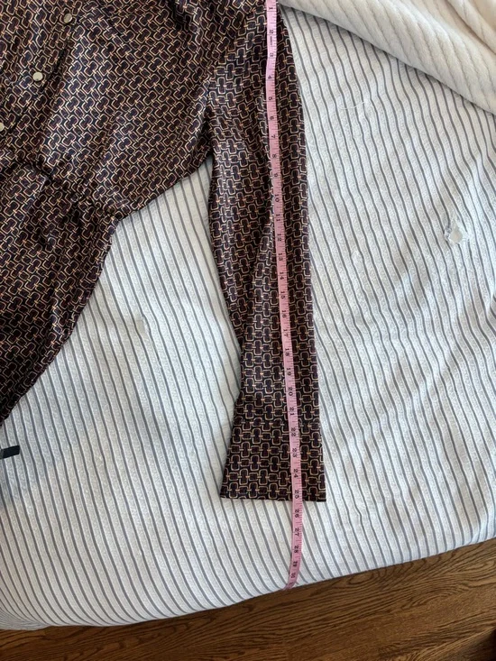 EUC Sanctuary A Day To Shine Multi-Pattern Brown Shirt Dress - Size Small - Picture 11 of 17